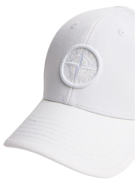 Cappello bambino bianco in cotone Stone Island | 101691265/SUBIANCO
